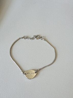 Thierry Mugler Silver Plated Star Signature Logo Bracelet